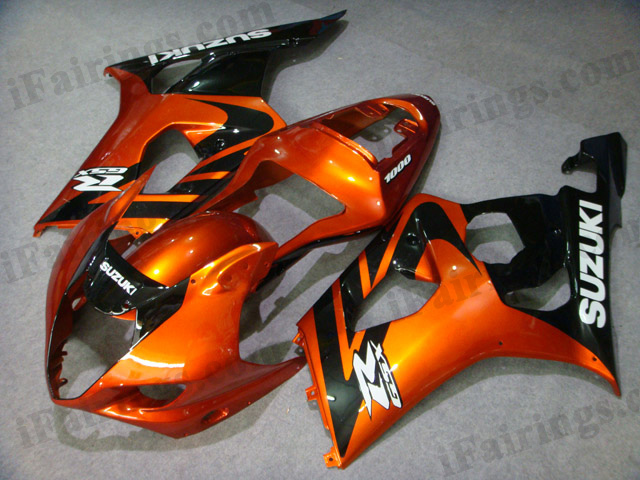 2003 2004 Suzuki GSXR1000 orange and black fairing kits.