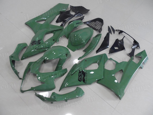 2005 2006 Suzuki GSXR 1000 green paint fairing kits. - Click Image to Close