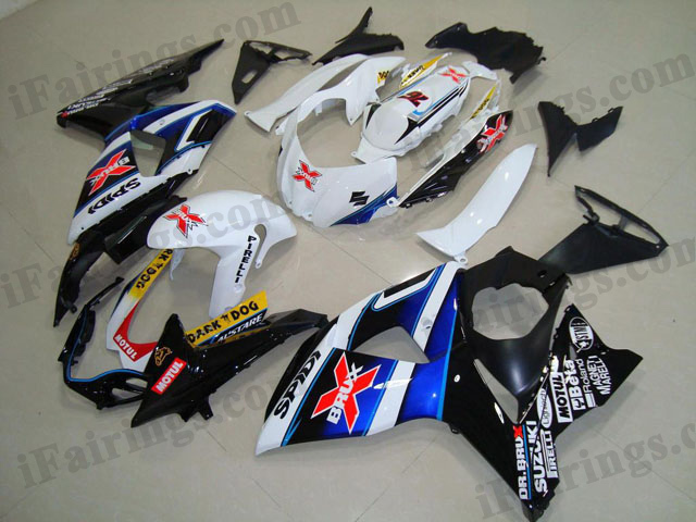 2009 2010 2011 2012 2013 2014 GSXR1000 Viru white and black fairings - Click Image to Close
