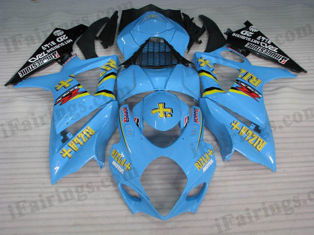 aftermarket fairings for 2007 2008 GSXR1000 Rizla graphic.