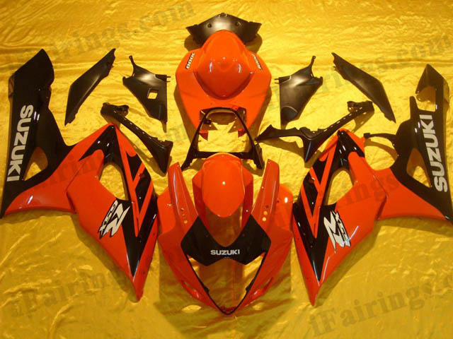 gixxer 2005 2006 GSXR1000 red and black fairings - Click Image to Close
