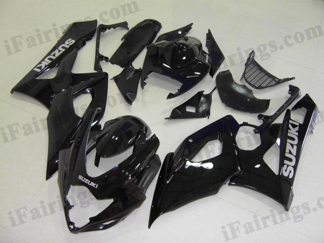 gixxer 2005 2006 GSXR1000 glossy black fairings - Click Image to Close