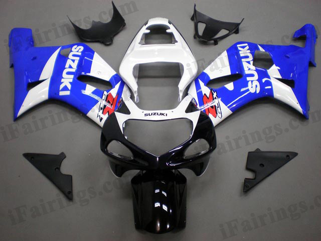 gixxer 2000 2001 2002 GSXR1000 blue,white and black fairings - Click Image to Close