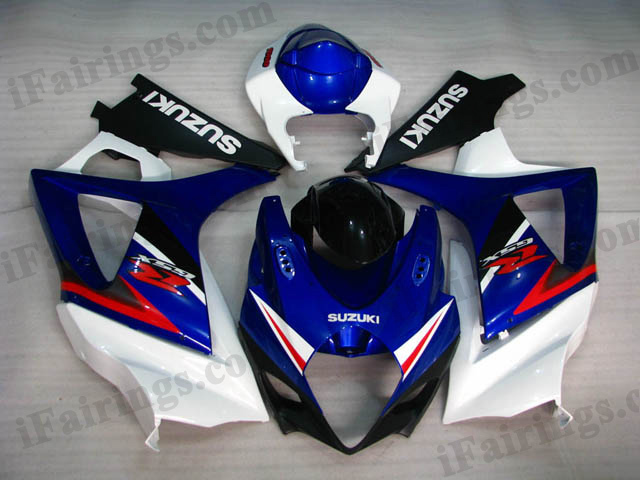 GSXR1000 2007 2008 blue/white/black fairings, 2007 2008 GSXR1000 pictures. - Click Image to Close