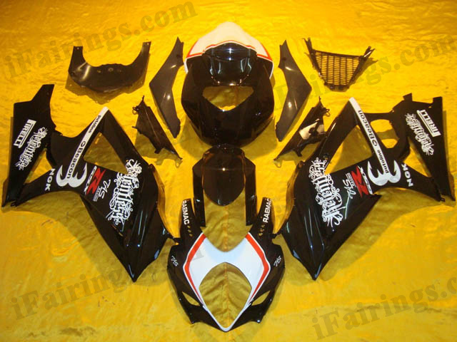 GSXR1000 2007 2008 Relentless fairings, 2007 2008 GSXR1000 Relentless graphics. - Click Image to Close