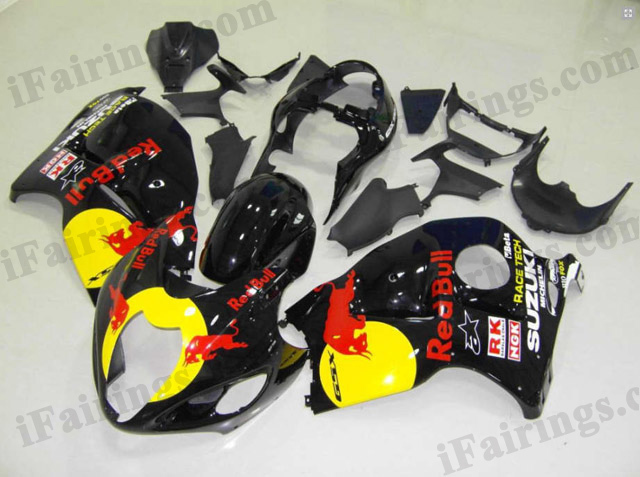 hayabusa 1999 to 2007 GSXR1300 red bull fairings. - Click Image to Close