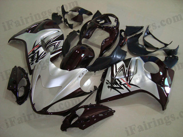 hayabusa 2008 to 2017 GSXR1300 silver and red fairings - Click Image to Close