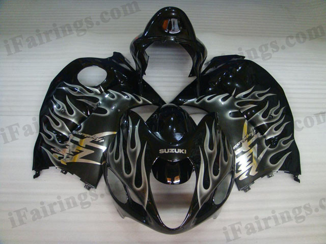 hayabusa 1999 to 2007 GSXR1300 white flame fairings - Click Image to Close