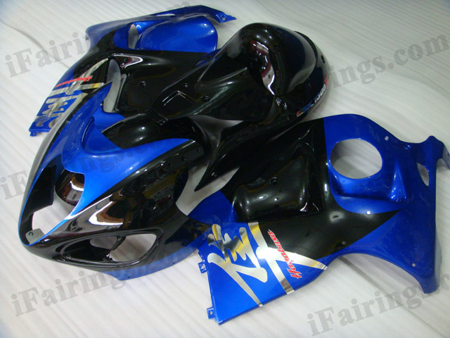 Hayabusa fairings for GSXR1300 1999 to 2007 blue and black. - Click Image to Close