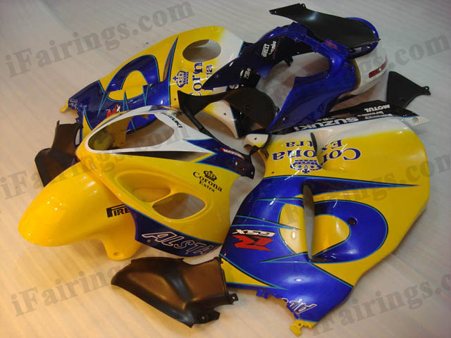 Hayabusa fairings for GSXR1300 1999 to 2007 Corona Extra decals.