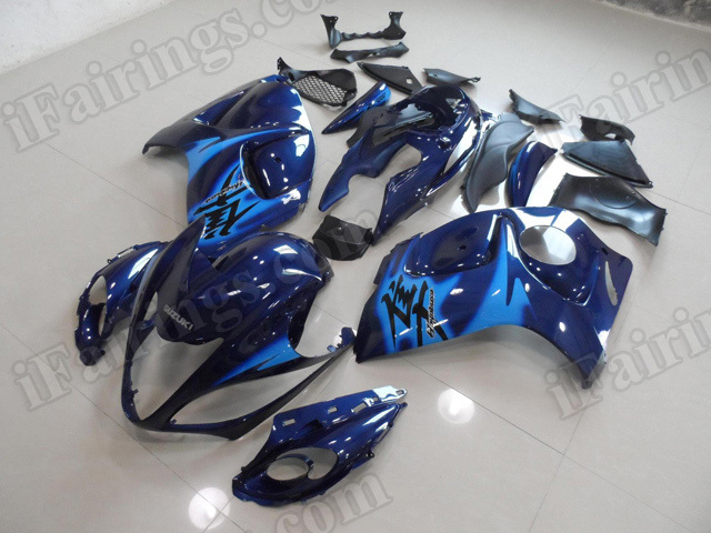 Motorcycle fairings for 2008 to 2017 Suzuki Hayabusa GSXR 1300 blue. - Click Image to Close