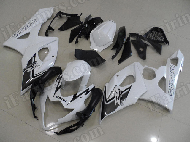 Motorcycle fairings/body kits for 2005 2006 Suzuki GSXR 1000 white. - Click Image to Close