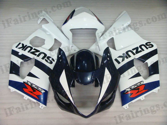 Replacement fairing kits for 2003 2004 GSXR1000 blue/white