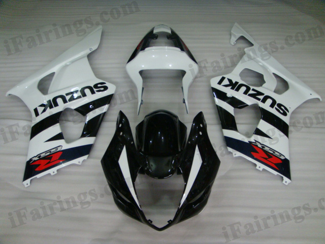 Replacement fairing kits for 2003 2004 GSXR1000 black/white scheme - Click Image to Close
