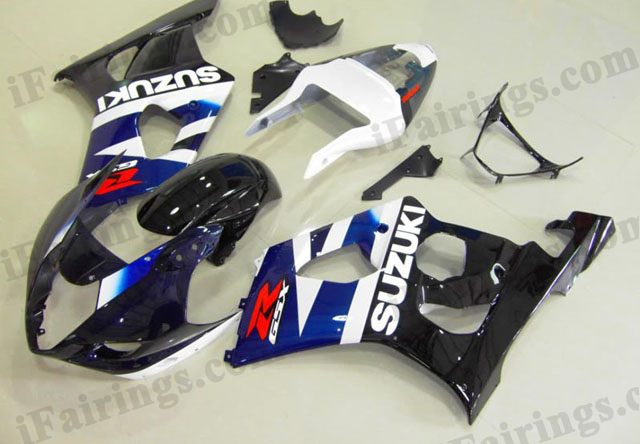 Replacement fairing kits for 2003 2004 GSXR1000 blue/black scheme. - Click Image to Close