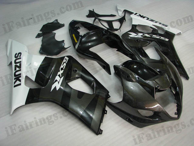 Replacement fairing kits for 2003 2004 GSXR1000 grey/black/white - Click Image to Close