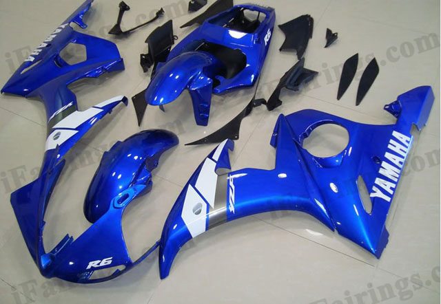 2003 2004 2005 YZF R6 oem matched blue fairings - Click Image to Close