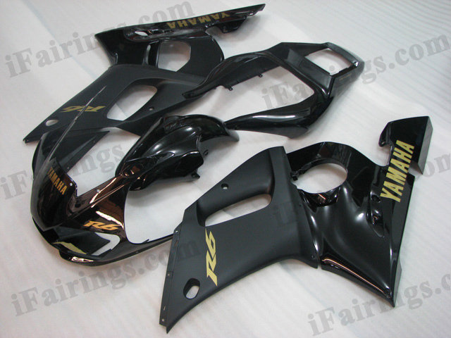 1999 2000 2001 2002 Yamaha YZF-R6 black fairing kits. - Click Image to Close