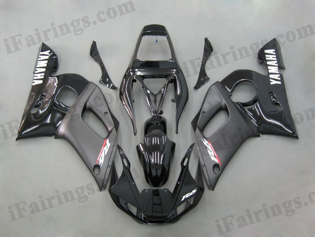 1999 to 2002 YZF R6 black fairing kits - Click Image to Close