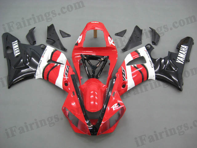 2000 2001 YZF-R1 red and black fairing kits