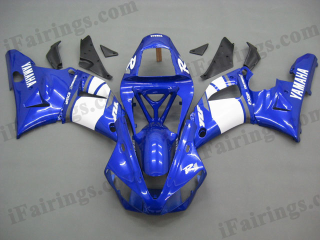 2000 2001 YZF-R1 blue and white fairing kits. - Click Image to Close