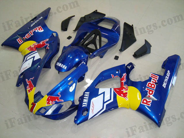 2000 2001 YZF-R1 red bull fairings. - Click Image to Close