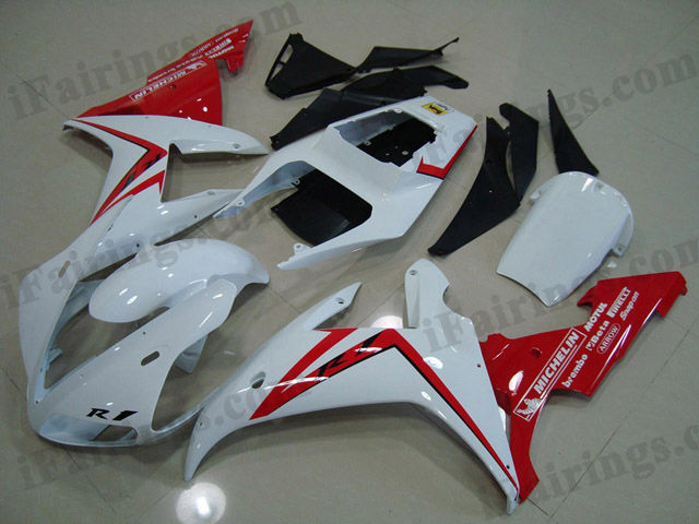2002 2003 YZF-R1 white and red fairing kits