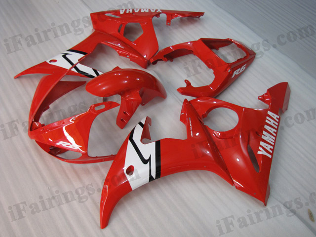 2003 2004 2005 Yamaha YZF-R6 red fairing kits. - Click Image to Close