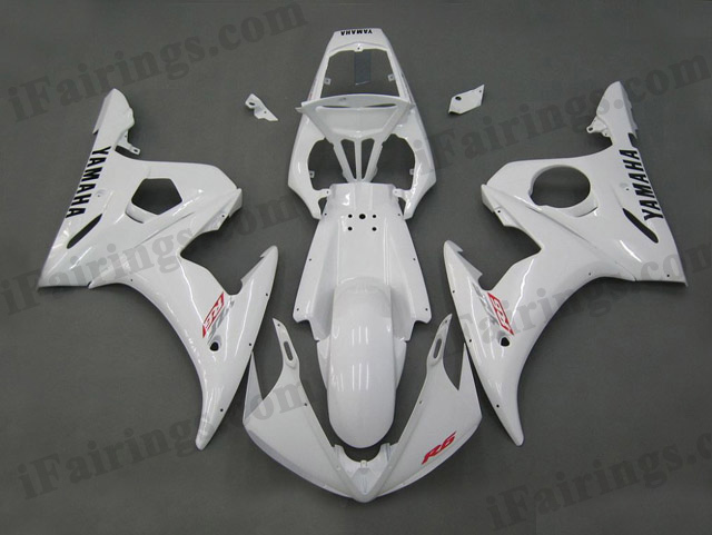 2003 2004 2005 YZF R6 pearl white fairings - Click Image to Close