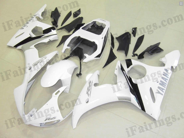 2003 2004 2005 YZF R6 white fairings - Click Image to Close