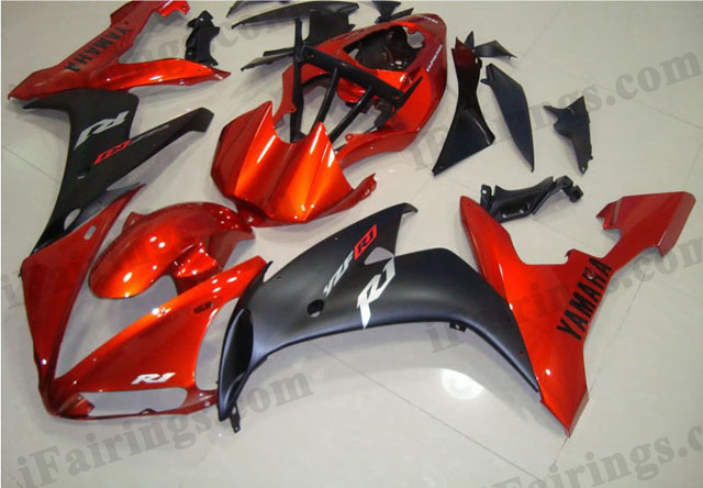 2004 2005 2006 YZF-R1 burnt orange and black fairings - Click Image to Close