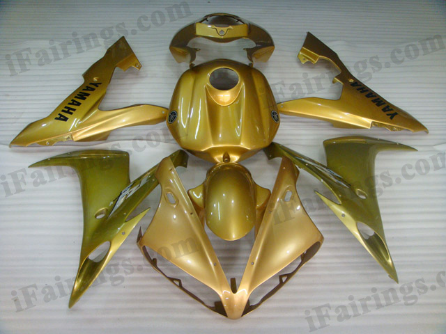 2004 2005 2006 Yamaha YZF-R1 gold fairing kits. - Click Image to Close