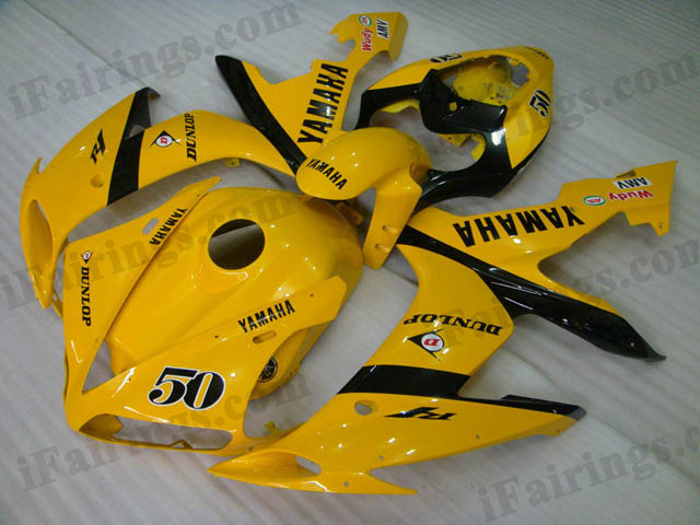 2004 2005 2006 YZF-R1 yellow DUNLOP fairing kits