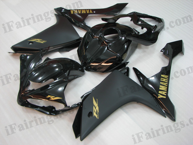 2007 2008 Yamaha YZF-R1 black fairing kits. - Click Image to Close
