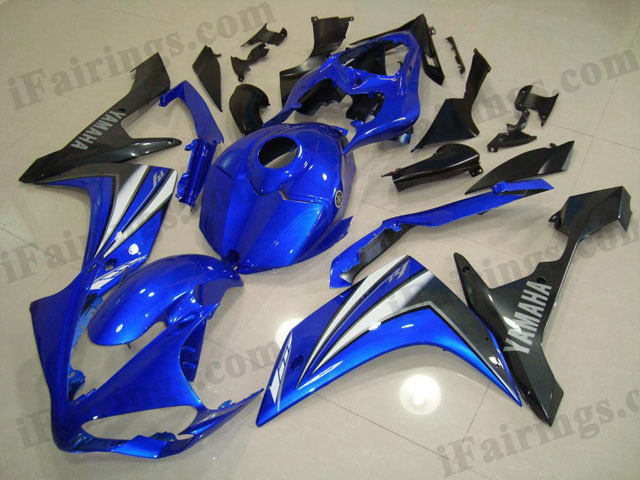 2007 2008 YZF R1 blue and gray fairings - Click Image to Close