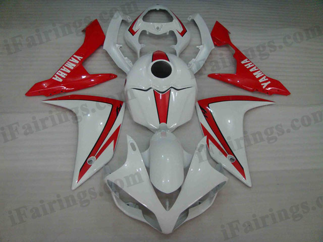 2007 2008 YZF R1 white and red fairing kits