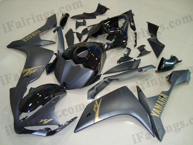 2007 2008 YZF R1 matt black fairing kits - Click Image to Close