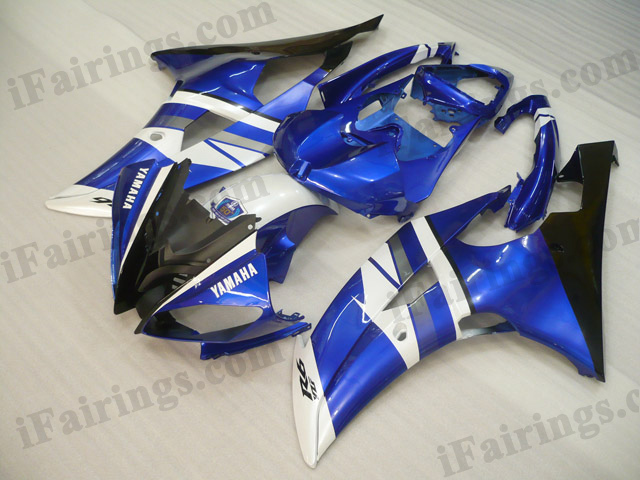 2008 to 2015 Yamaha YZF-R6 blue/black rossi fairing kits. - Click Image to Close