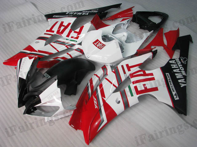 2008 to 2015 YZF R6 red fiat fairings - Click Image to Close