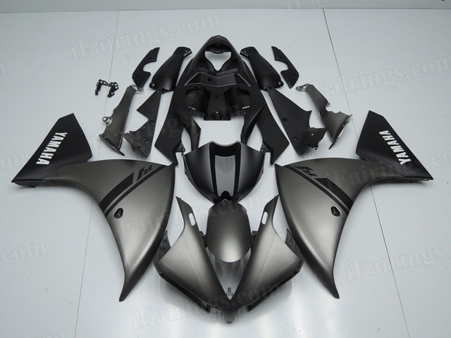 2012 2013 2014 Yamaha YZF R1 matte grey fairing kits. - Click Image to Close