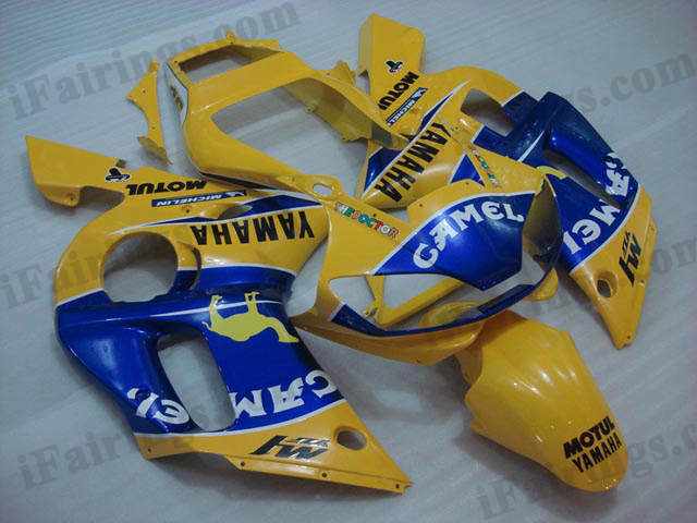 aftermarket fairings for 1999 to 2002 YZF R6 Camel decals.