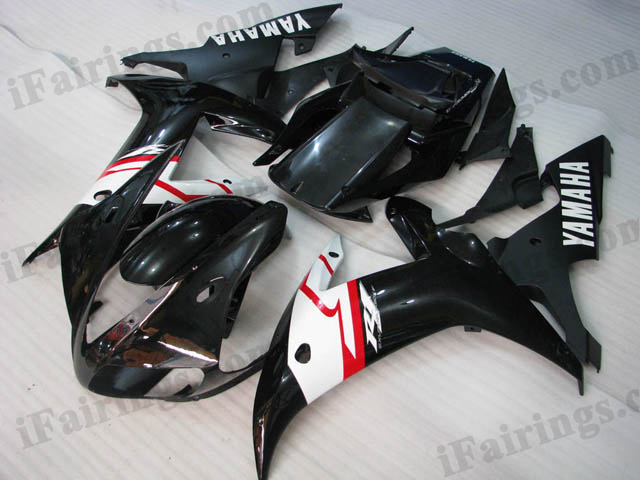 Aftermarket fairings for 2002 2003 YZF R1 black scheme. - Click Image to Close