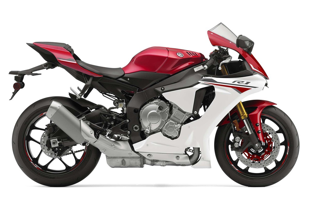 Motorcycle fairings for 2015 2016 Yamaha YZF-R1 Red/White. - Click Image to Close