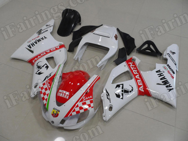 Motorcycle fairings/body kits for 1998 1999 Yamaha YZF R1 ABARTH replica. - Click Image to Close