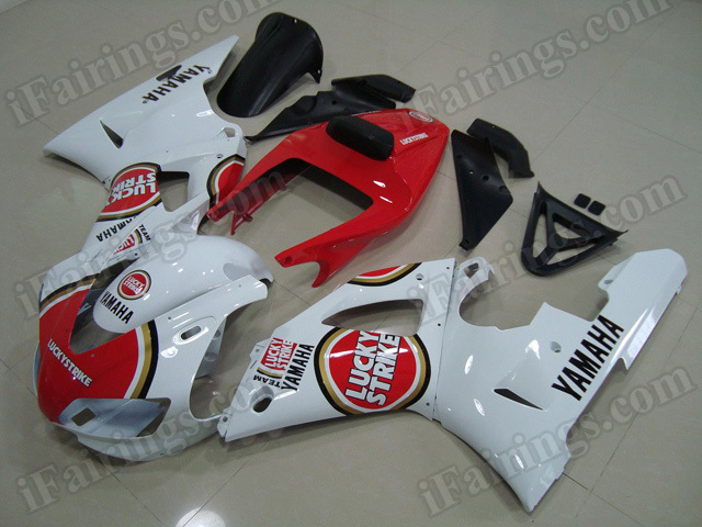 Motorcycle fairings/body kits for 1998 1999 Yamaha YZF R1 lucky strike replica. - Click Image to Close