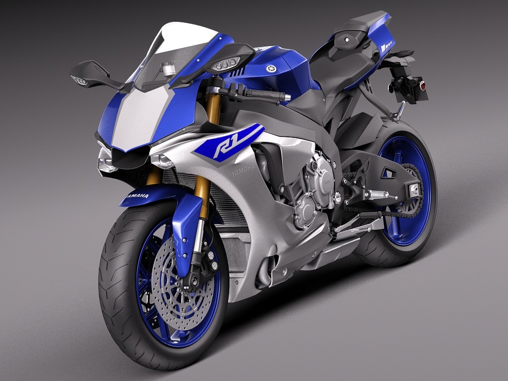 Motorcycle fairings for 2015 2016 Yamaha YZF-R1 blue/silver. - Click Image to Close