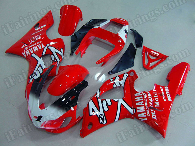 Motorcycle fairings/body kits for 1998 1999 Yamaha YZF R1 red. - Click Image to Close