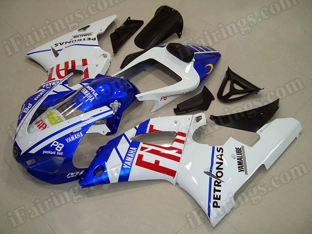 Motorcycle fairings/body kits for 1998 1999 Yamaha YZF R1 Fiat replica. - Click Image to Close