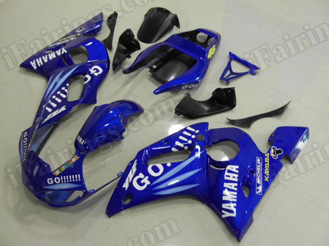 Motorcycle fairings/body kits for 1999 to 2002 Yamaha YZF R6 GO!!!! replica. - Click Image to Close