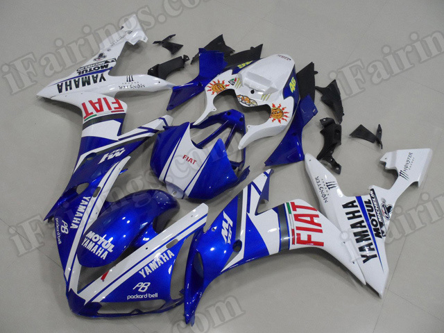 Motorcycle fairings/body kits for 2004 2005 2006 Yamaha YZF R1 Fiat replica. - Click Image to Close